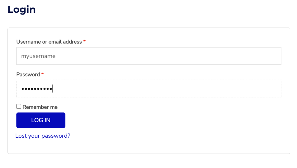 Login Page – Enter email/username and password